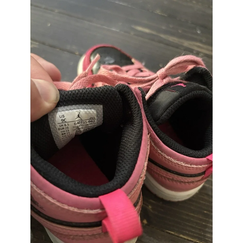 Jordan 1 Mid Coral Chalk Toddler Air Jordan Kids Youth 9c 640735-662 Shoes Cute - Picture 6 of 6